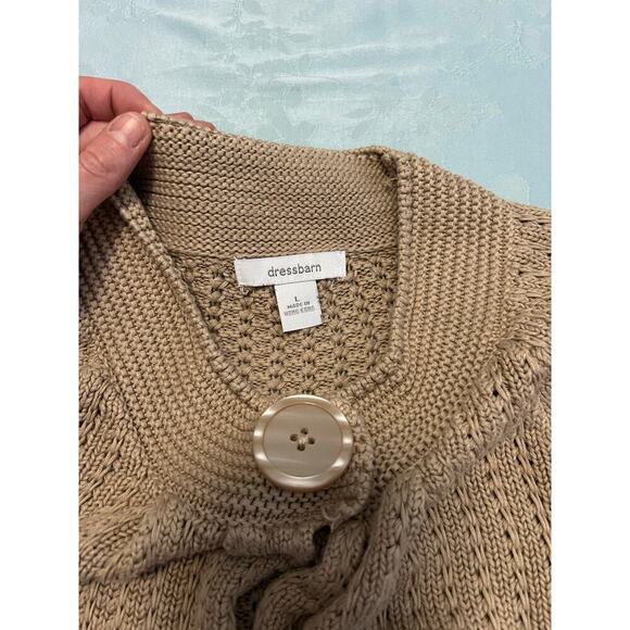 Dress Barn Chunky-Knit Shrug Cardigan Brown size Large Secretary Teacher office - Picture 4 of 10